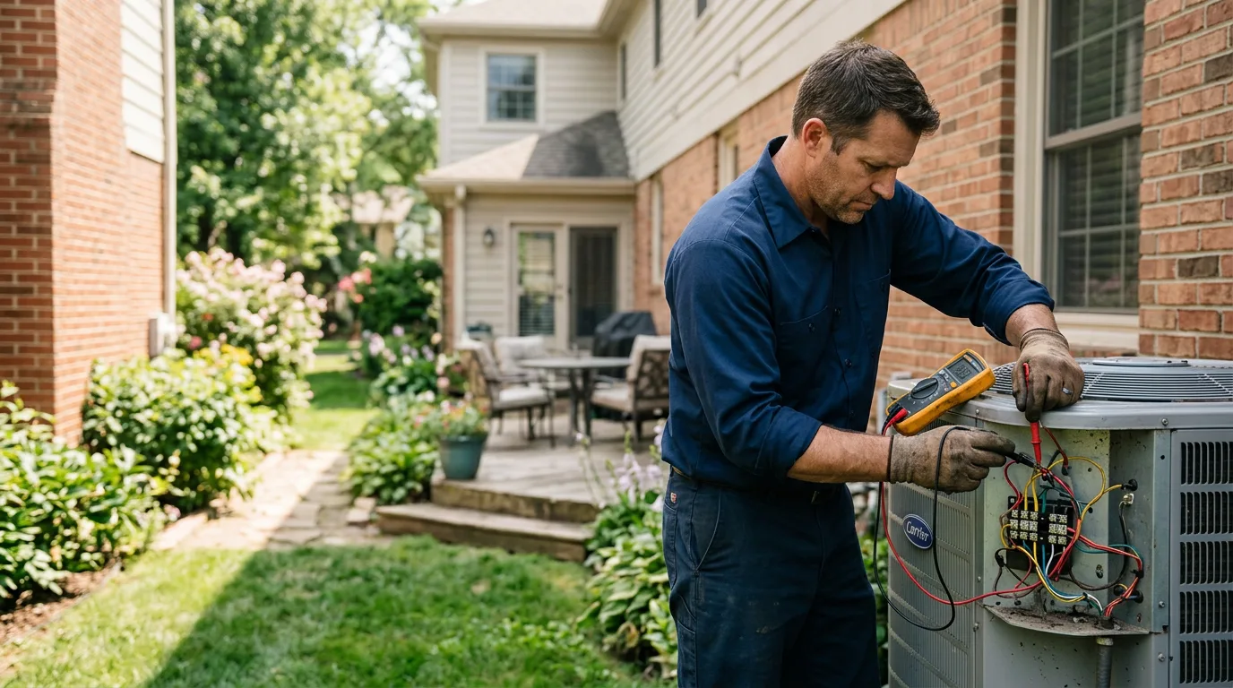 HVAC technician working near New Salem, MA